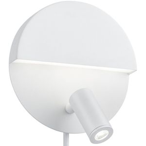 LED Wandlamp - Trion Marano - 8W - Warm Wit 3000K - Rond - Mat Wit - Aluminium