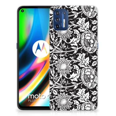 Motorola Moto G9 Plus | TPU Case | Black Flowers Motorola Moto G9 Plus | TPU Case | Black Flowers