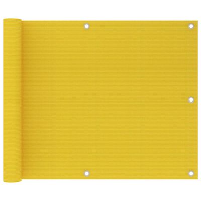 VidaXL Balkonscherm 75x600 cm hdpe geel