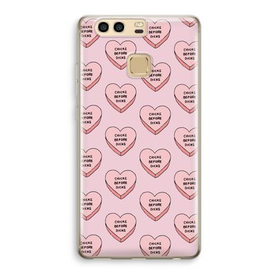Chicks before dicks: Huawei P9 Transparant Hoesje