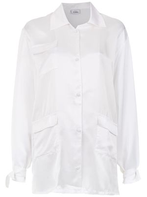 Amir Slama t-shirt oversize en soie stretch - Blanc