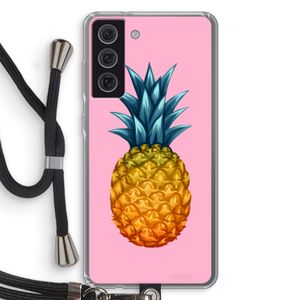 Grote ananas: Samsung Galaxy S21 FE Transparant Hoesje met koord