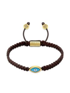 Nialaya Jewelry bracelet à breloque Evil Eye - Noir