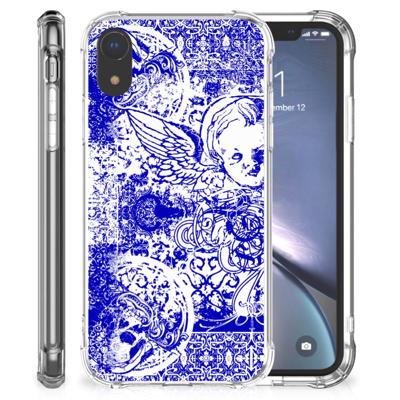 Extreme Case Apple iPhone Xr Angel Skull Blauw Extreme Case Apple iPhone Xr Angel Skull Blauw