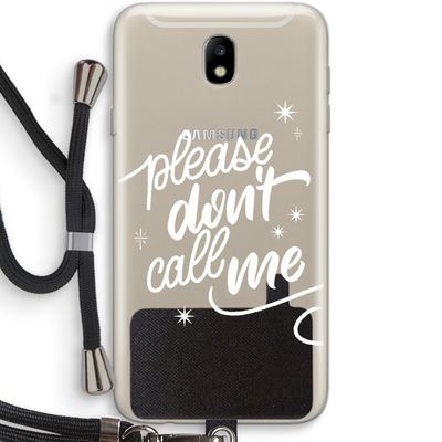 Don't call: Samsung Galaxy J7 (2017) Transparant Hoesje met koord