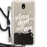 Don't call: Samsung Galaxy J7 (2017) Transparant Hoesje met koord
