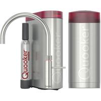 Quooker Fusion Round Keukenkraan Set - Kokend Warm- en Koud Water - RVS - Inclusief COMBI Reservoir & CUBE - Direct Gekoeld Bruisend Water