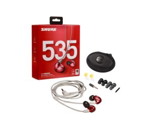 Shure SE535LTD-EFS hoofdtelefoon/headset Bedraad In-ear Oproepen/muziek Rood