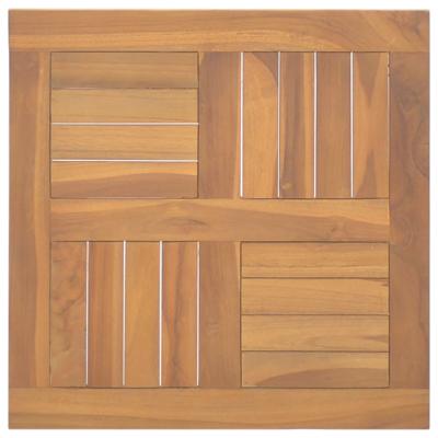 Tafelblad vierkant 50x50x2,5 cm massief teakhout