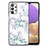 Samsung Galaxy A32 5G Uniek Bloemen Hoesje Blossom White