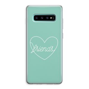 Friends heart pastel: Samsung Galaxy S10 Plus Transparant Hoesje