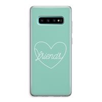 Friends heart pastel: Samsung Galaxy S10 Plus Transparant Hoesje
