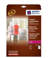 Avery L7127-10 etiket Transparant 120 stuk(s)