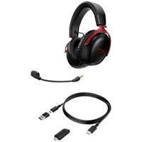 HyperX Cloud III WL BLK/RED GAM HS Over Ear headset Gamen Radiografisch Stereo Zwart/rood