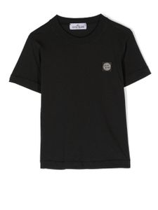 Stone Island Junior t-shirt à logo Compass - Noir