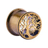 Double Flared Tunnel met tree design Chirurgisch staal 316L Tunnels & Plugs