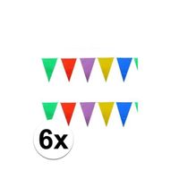 6x stuks feest vlaggenlijnen 10 meter