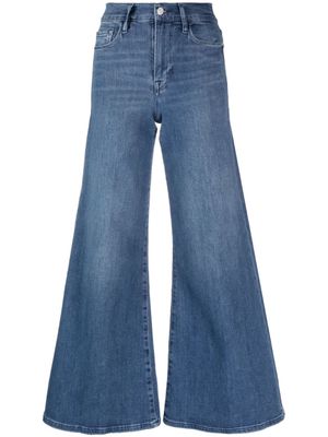 FRAME jean évasé Le Palazzo Crop - Bleu