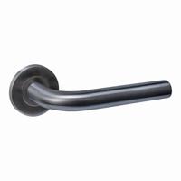 Intersteel DeurklinkQ 02 op rond rozet antraciet - 1329.102202