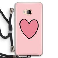 Hartje: HTC U Play Transparant Hoesje met koord