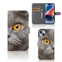 Telefoonhoesje | Met pasjeshouder | iPhone 15 Plus Britse Korthaar