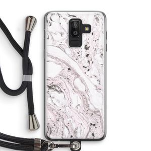 Mengelmoes: Samsung Galaxy J8 (2018) Transparant Hoesje met koord