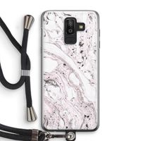 Mengelmoes: Samsung Galaxy J8 (2018) Transparant Hoesje met koord