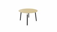 Tafel 9311 rond - 80 cm. - Wit - Beuken - Beuken donker - thumbnail