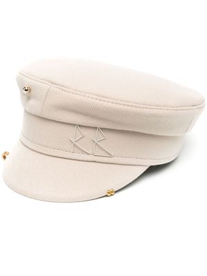 Ruslan Baginskiy casquette gavroche à plaque logo - Tons neutres