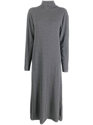 Jil Sander robe en maille à col montant - Gris