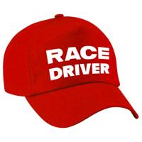 Race driver / auto coureur - verkleed petje - rood - voor kinderen - Racing team baseball cap