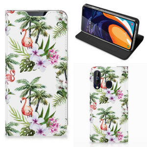 Samsung Galaxy A60 Hoesje maken Flamingo Palms