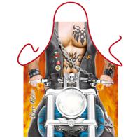 Keukenschort Motorrijder/Biker - fun cadaeau met foto print - Heren - BBQ schort