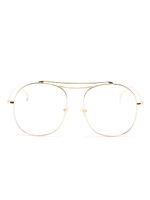 Gucci Eyewear lunettes de soleil à monture pilote gravée - Or