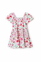 Jurk strik bloemen - WHITE - 13/14