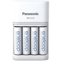 Panasonic Smart & Quick BQ-CC55 +4x eneloop AA Batterijlader NiMH AAA (potlood), AA (penlite)
