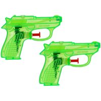 Waterpistool Splash Gun - 4x - klein model - 12 cm - groen - thumbnail