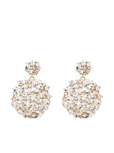 Kenneth Jay Lane boucles d'oreilles pendantes serties de cristaux - White