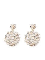 Kenneth Jay Lane boucles d'oreilles pendantes serties de cristaux - White