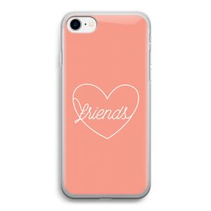Friends heart: iPhone SE 2020 Transparant Hoesje