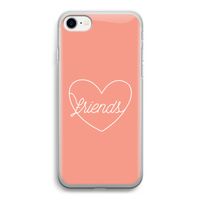 Friends heart: iPhone SE 2020 Transparant Hoesje