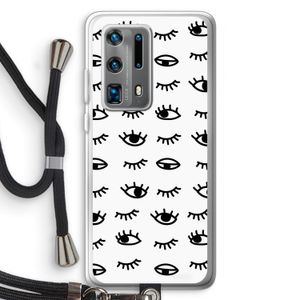 Eye pattern #2: Huawei P40 Pro Plus Transparant Hoesje met koord