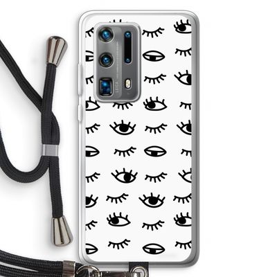 Eye pattern #2: Huawei P40 Pro Plus Transparant Hoesje met koord