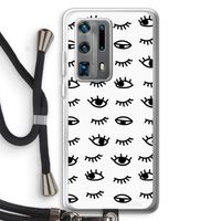 Eye pattern #2: Huawei P40 Pro Plus Transparant Hoesje met koord
