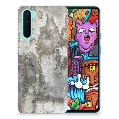 OnePlus Nord | TPU | Siliconen hoesje | Beton Print