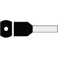 Geïsoleerde TwinAdereindhuls 1,5qmm Zwart penlengte = 12mm