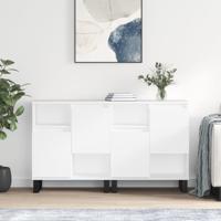 Dressoirs 2 st bewerkt hout wit