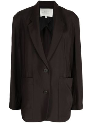 Studio Nicholson blazer Conde à coupe cintrée - Marron