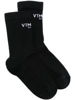 VTMNTS chaussettes à logo en intarsia - Noir