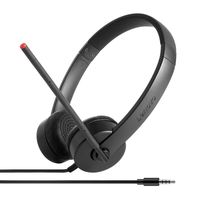 Lenovo Stereo Analog Stereofonisch Hoofdband Zwart hoofdtelefoon